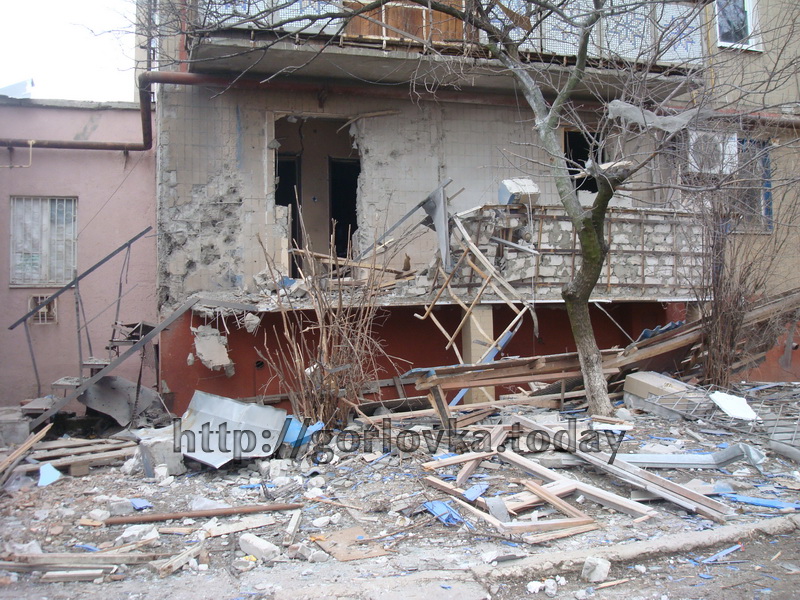 Обстрел Горловки 28.01.15