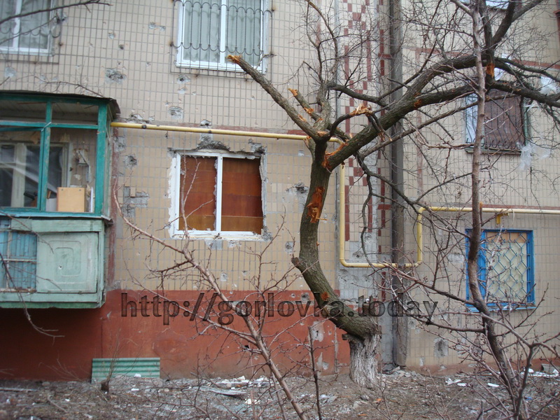 Обстрел Горловки 28.01.15