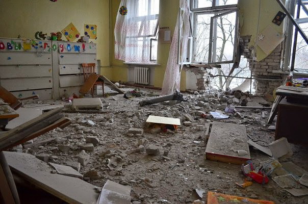 Последствия артобстрелов школ
