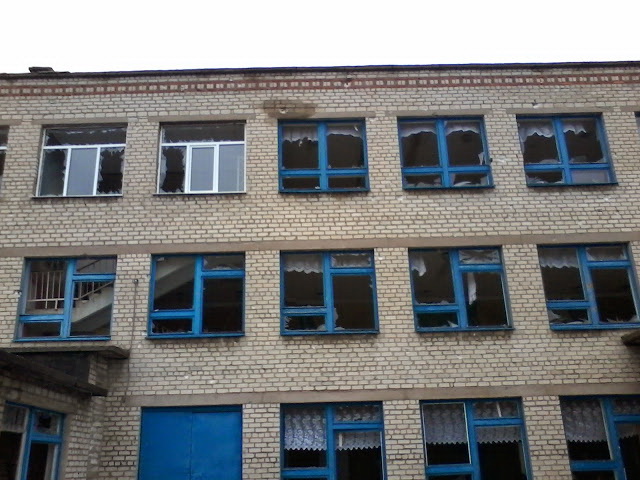 Последствия артобстрелов школ