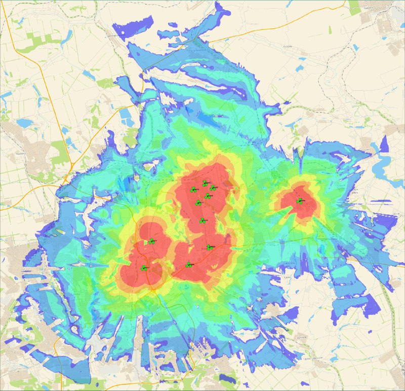 Карта покрытия феникс днр