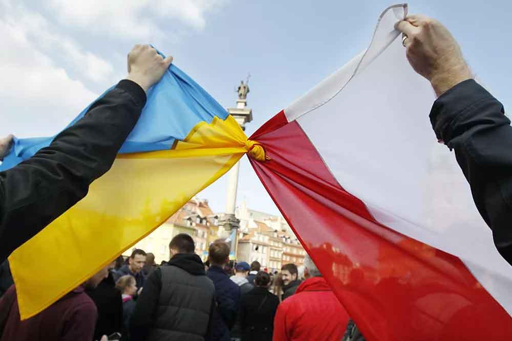 Флаг Украины и Польши
