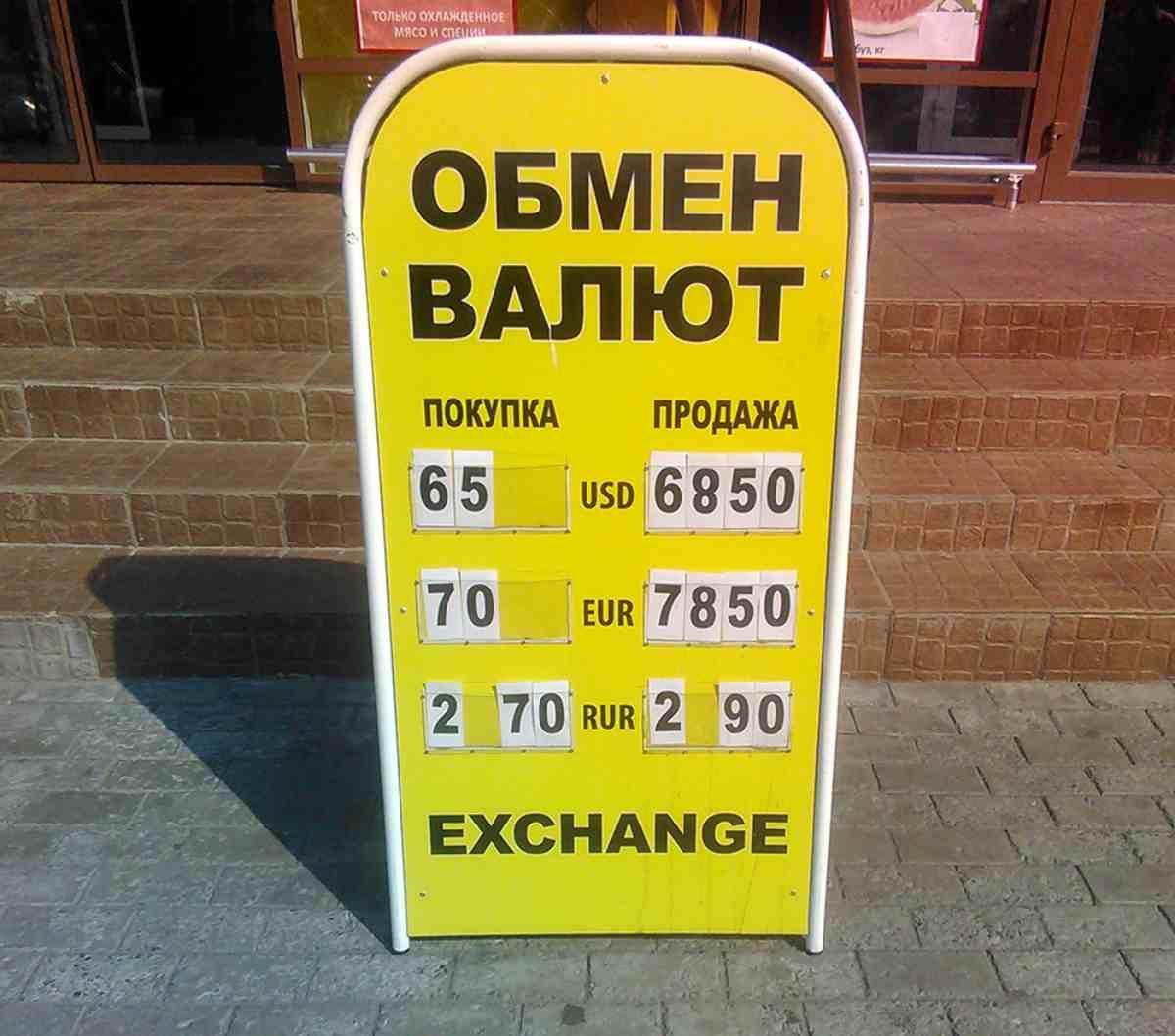 курс на обмен валюты сегодня