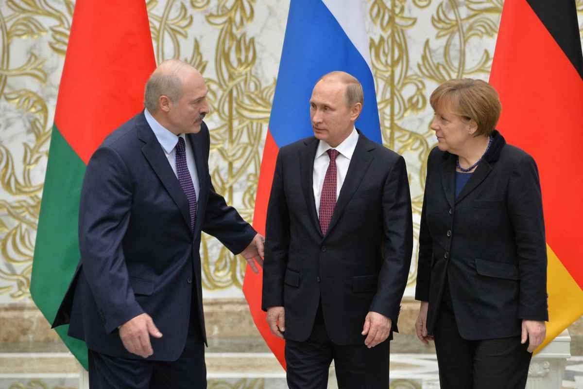 Лукашенко, Путин и Меркель
