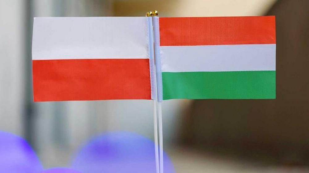 Флаги Польши и Венгрии Флаги Польши и Венгрии