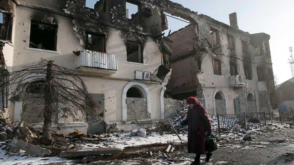 Разрушения на Донбассе
