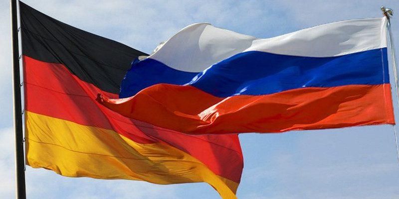 Флаг России и Германии
