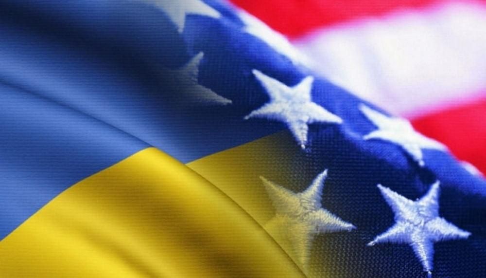 Флаг США и Украины