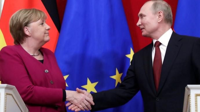 Владимир Путин и Ангела Меркель