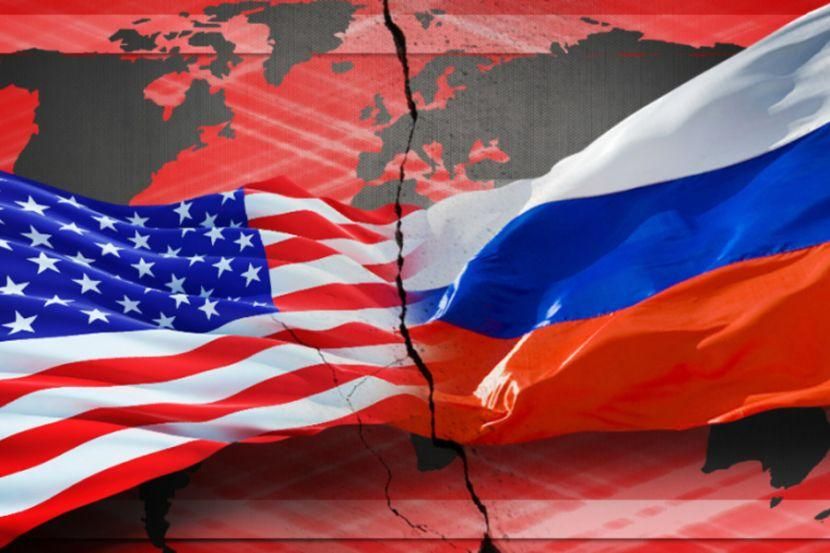 Флаг России и США