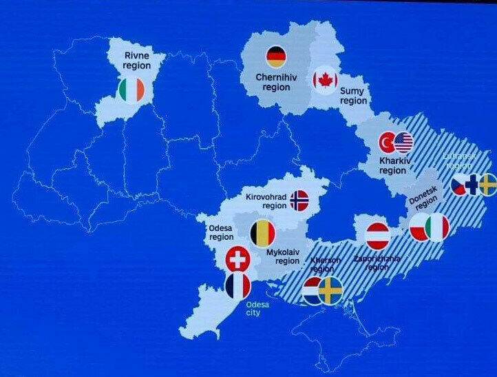 Украинская карта в Лугано