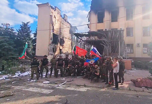 Бойцы союзных войск в Лисичанске