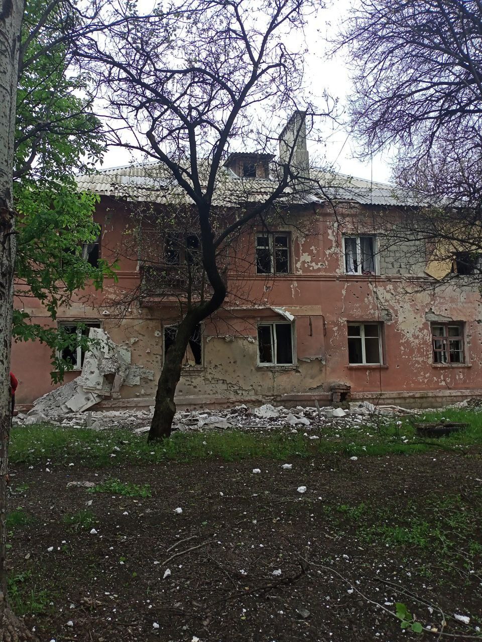 Последствия обстрела посёлка Гольмовский