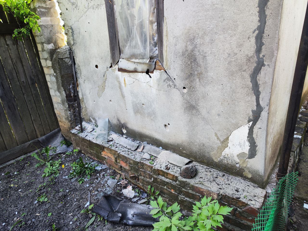 Последствия вечернего обстрела центра Горловки со стороны ВФУ 11.05.2023