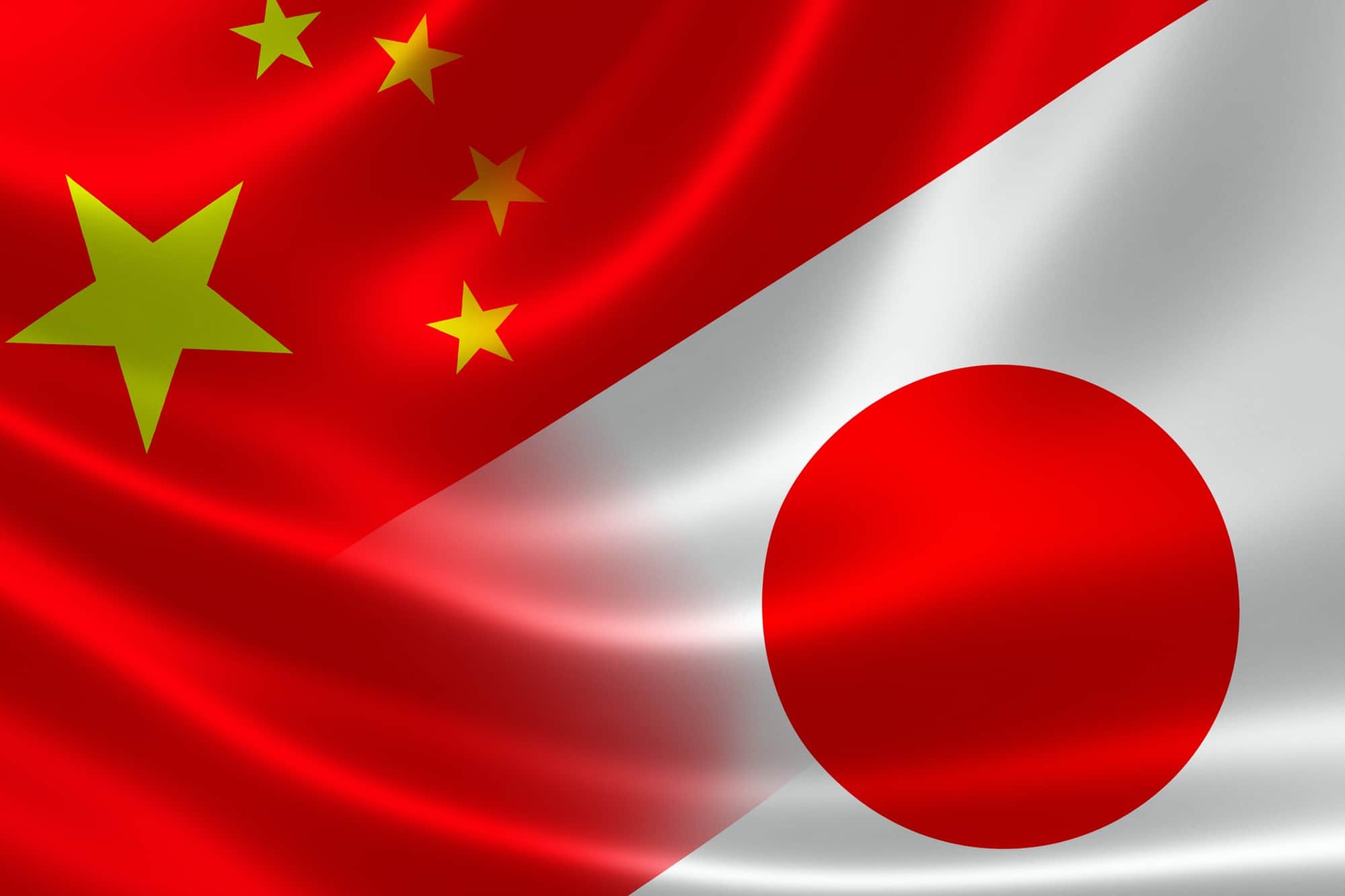 Флаг Китая и Японии